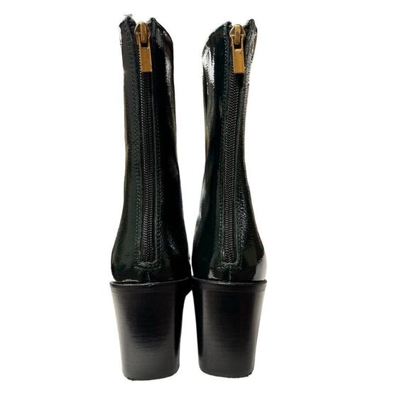 ZAC Zac Posen Black Heeled Boots with Gold Detail - Picture 3 of 14